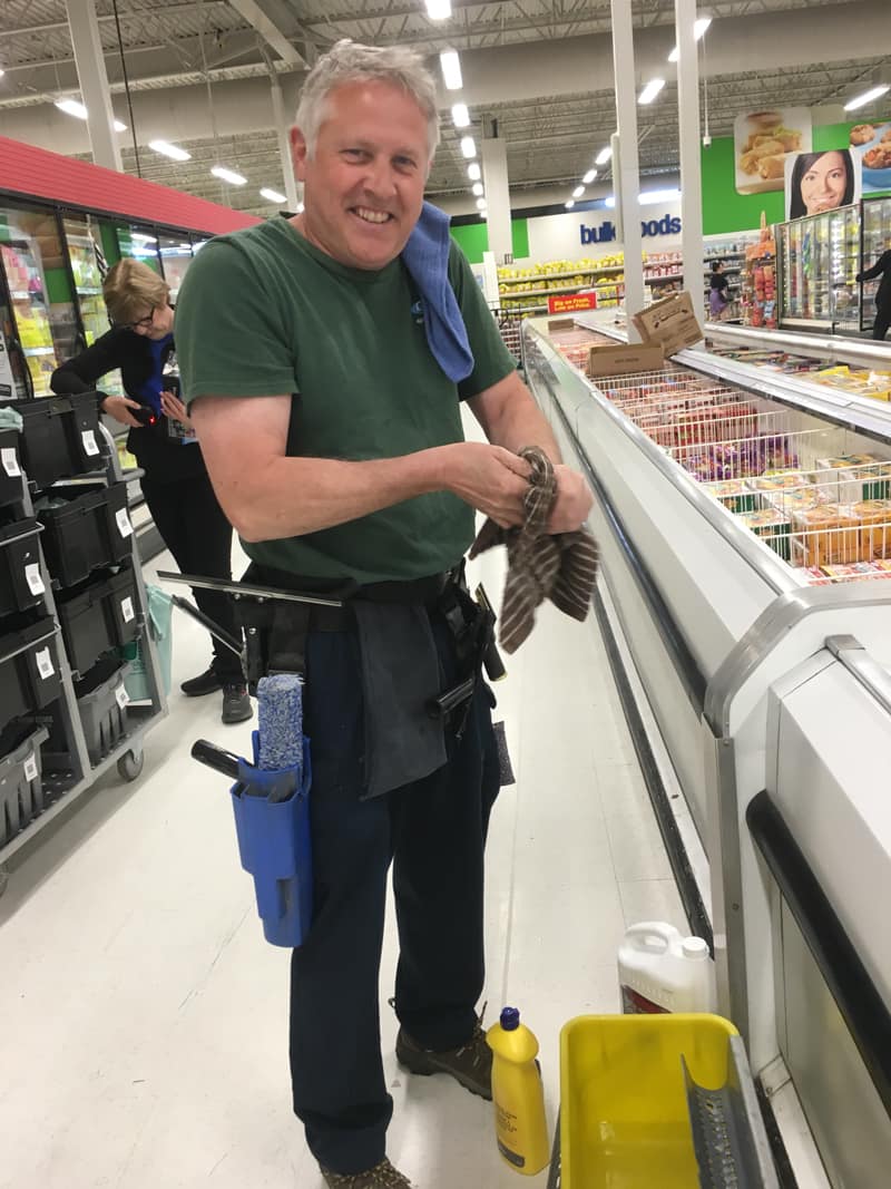 ClearFX Richard cleaning at the Vernon SuperStore